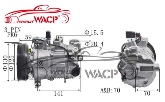 4GD820803M 4GD260805E 오토 공기 압축기 오디 A6/Q7에 대 한 VW 2.5/3.0 C7PA WXAD033