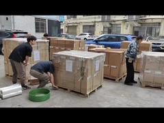 자동차 에어컨 압축기 제조사 창고의 포장 과정 및 배송